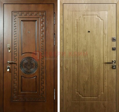 Коричневая железная дверь с виноритом ДВТ-44 в Сергиевом Посаде