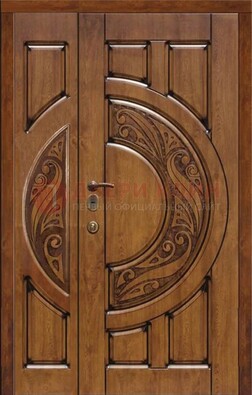 Коричневая входная дверь с виноритом ДВТ-5 в Мурино