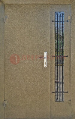 Тамбурная дверь Порошок со стеклом и ковкой ПЛ-20 в Мурино
